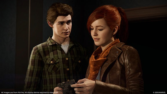 Peter Parker und Mary Jane, Screenshot aus dem Marvel-Game Spider-Man