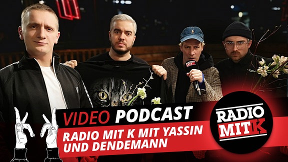 Radio mit K, Yassin und Dendemann (mit Kappe), rechts Steffen Israel, Felix Brummer (re.)