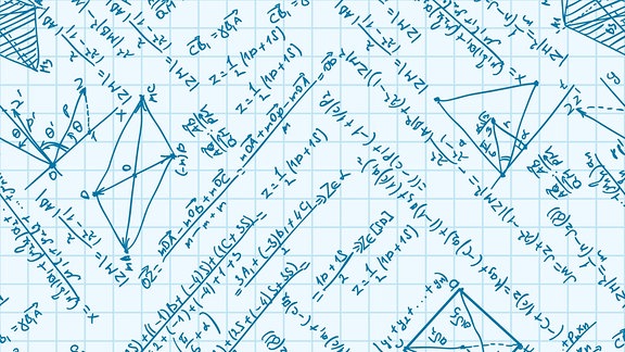 Ein Blatt voller Mathe-Formeln